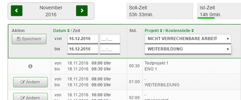 Arbeitszeit erfassen